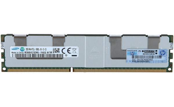 HPE - 647654-081 - 32GB 1*32GB 4Rx4 PC3L-10600L DDR3-1333MHz LRDIMM - 32 GB - DDR3