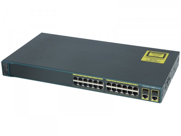 Cisco - WS-C2960-24LC-S - Catalyst 2960 24 10/100 8 PoE+ 2 T/SFP LAN Lite Image - Interruttore - 0,1 Gbps