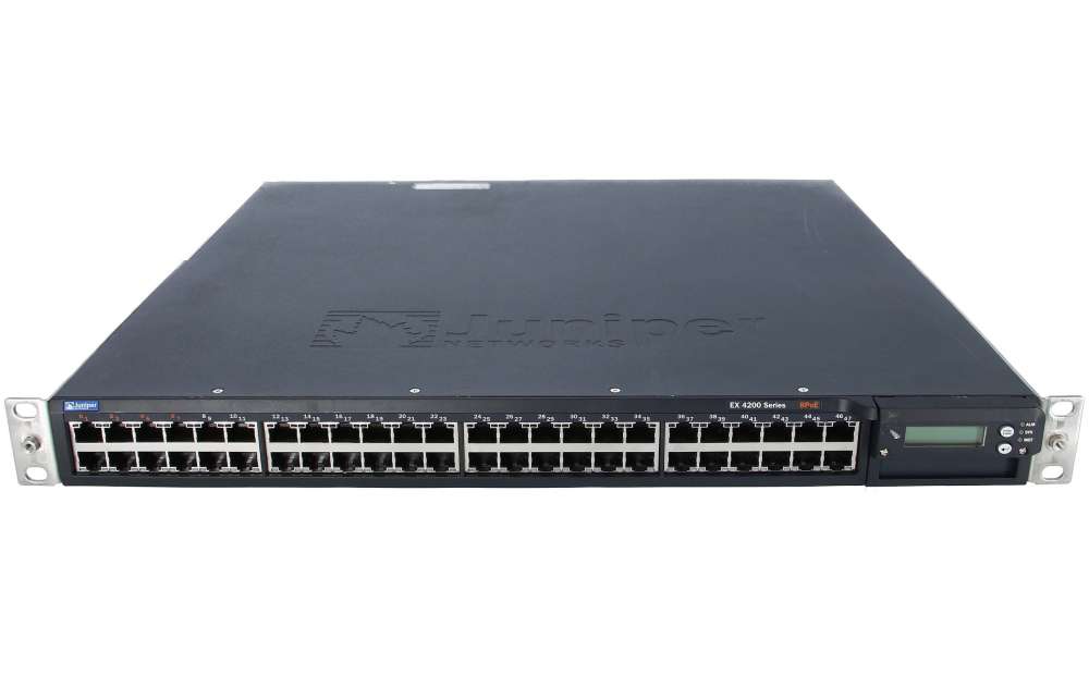 Juniper EX4200-48T 48 Port 8 POE Gigabit Ethernet Switch w/ EX-UM-2X4SFP Dual 