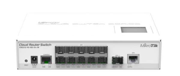 MikroTik - CRS212-1G-10S-1S+IN - Cloud Router Switch 212-1G-10S-1S+IN - Switch - L3 - 10 x SFP + 1 x