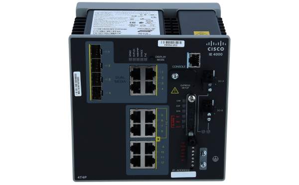Cisco - IE-4000-4T4P4G-E - IE 4000 4 x RJ45 10/100M, 4 x PoE 10/100M, 4 x 1G Combo , LA