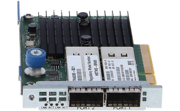 HPE - 764285-B21 - InfiniBand FDR/Ethernet 10Gb/40Gb 2-port 544+FLR-QSFP Adapter - Interno - Cablato - PCI Express - Ethernet / Fiber - 40000 Mbit/s