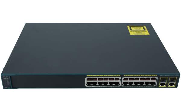 Cisco - WS-C2960-24PC-L - Catalyst 2960 24 10/100 PoE + 2 T/SFP LAN Base Image