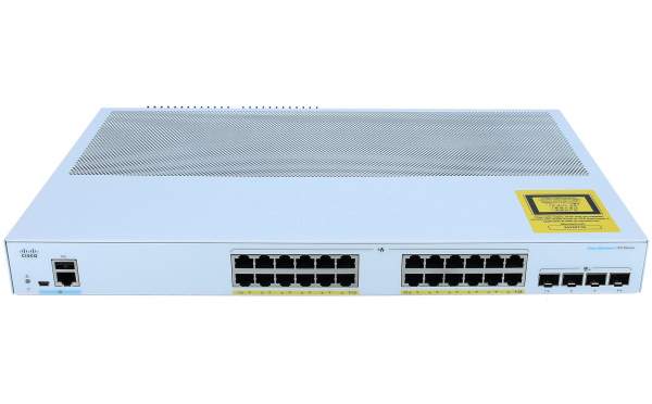 Cisco - CBS350-24P-4X-EU - 24 x 10/100/1000 (PoE+) + 4 x 10 Gigabit SFP+ - L3 -Managed