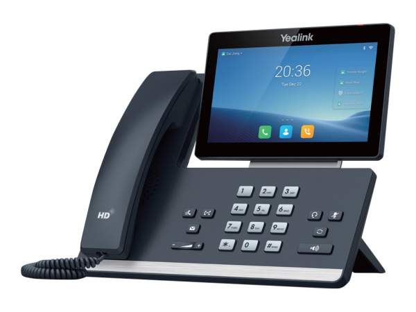 Yealink - SIP-T58W - VoIP-Telefon - mit Bluetooth-Schnittstelle mit Rufnummernanzeige - 10 Parteien Anruffunktion - SIP - SIP v2 - SRTP - RTCP-XR - VQ-RTCPXR - classic gray