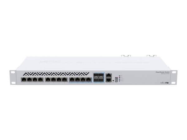 MikroTik - CRS312-4C+8XG-RM - Cloud Router Switch CRS312-4C+8XG-RM - Switch - L3 - Managed - 12 x 10 Gigabit Ethernet + 4 x combo 10 Gigabit SFP+ - rack-mountable - AC 100 - 240 V