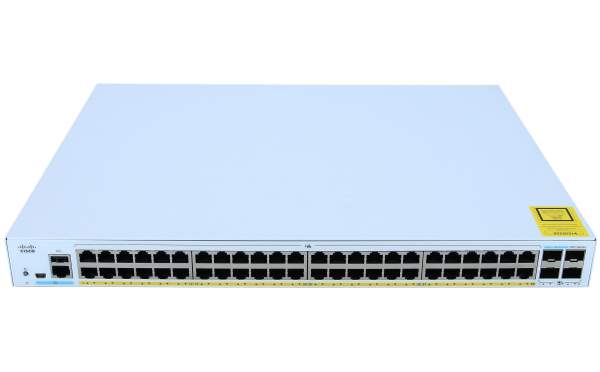 Cisco - CBS350-48P-4X-EU - CBS350-48P-4X-EU - Gestito - L2/L3 - Gigabit Ethernet (10/100/1000) - Supporto Power over Ethernet (PoE) - Montaggio rack