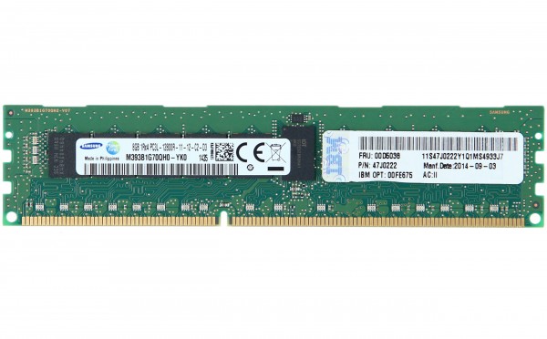 Lenovo - 00D5035 - 8GB (1x8GB, 1Rx4, 1.35V) PC3L-12800 CL11 ECC DDR3 1600MHz LP RDIMM