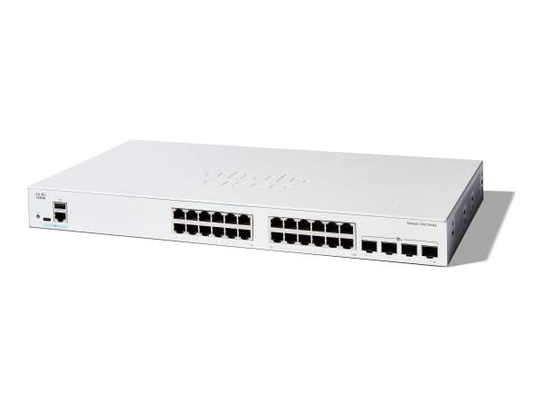 Cisco - C1200-24T-4X - Catalyst 1200 - Switch - L3 - smart - 24 x 10/100/1000 + 4 x 10Gb Ethernet SF