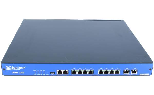 Juniper - SSG-140-SB - SSG 140 - 300 Mbit/s - 100 Mbit/s - 100 Mbit/s - 140160 h - 250 utente(i) - DES,MD5,SHA-1