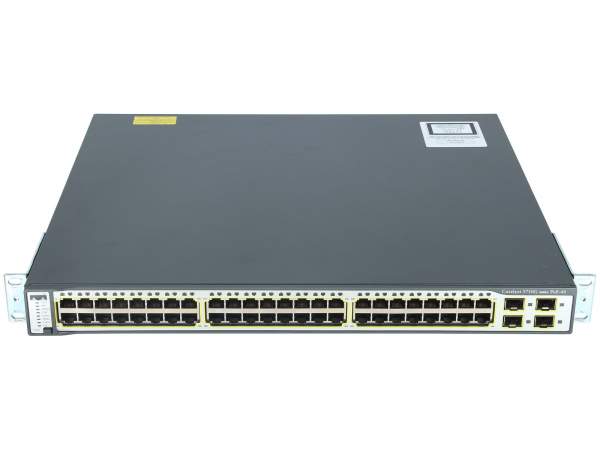 Cisco - WS-C3750G-48PS-S - Catalyst 3750 48 10/100/1000T PoE + 4 SFP Standard Image