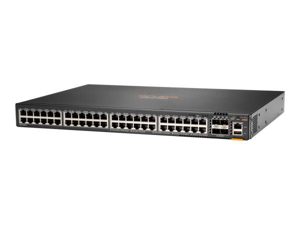 HPE - JL726B - Aruba Networking CX 6200F 48G 4SFP+ Switch - L3 - Managed - 48 x 10/100/1000 + 4 x 100/1000/10G SFP+ - front and side to back - rack-mountable