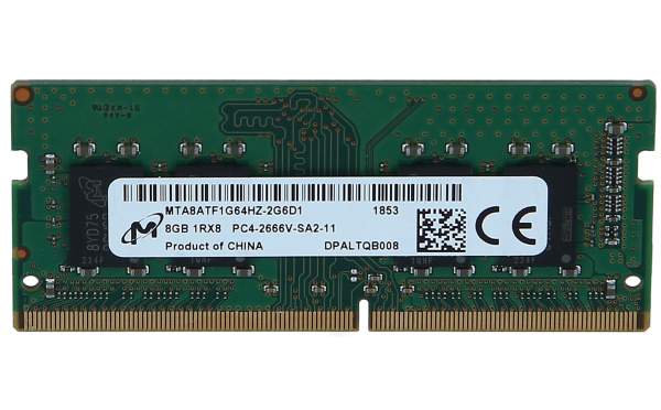 Micron - MTA8ATF1G64HZ-2G6 - 8GB (1*8GB) 1RX8 PC4-21300V-S DDR4-2666MHZ SODIMM