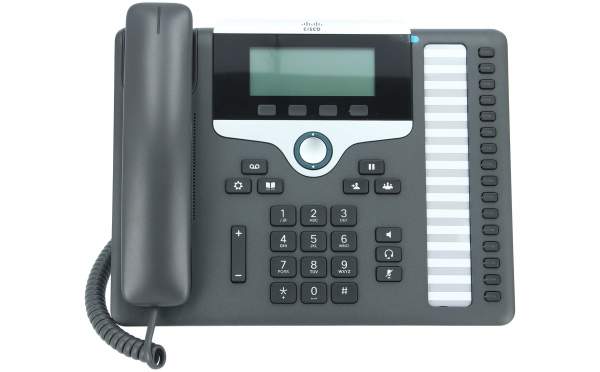Cisco - CP-7861-K9= - 7861 - IP Phone - Nero - Argento - Cornetta cablata - Policarbonato - Scrivania/Parete - 16 linee