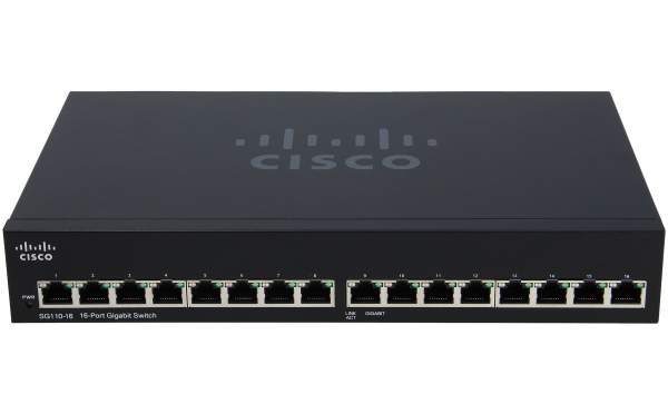 Cisco - SG110-16-EU - Small Business SG110-16 - Switch - 1.000 Mbps - 16-Port 1 HE - Rack-Modul