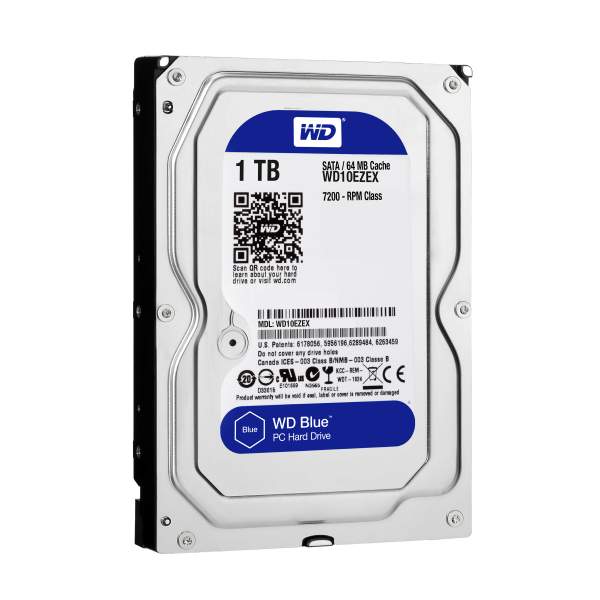WD - WD10EZEX - Blue - Hard drive - 1 TB - internal - 3.5" - SATA 6Gb/s - 7200 rpm - buffer: 64 MB