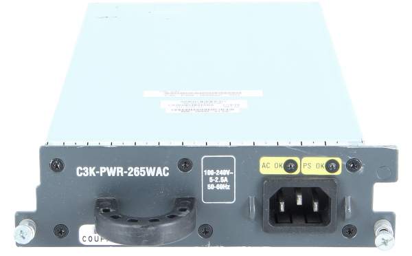 Cisco - C3K-PWR-265WAC - C3K-PWR-265WAC - Alimentazione elettrica - Nero - 1130 BTU/h - UL60950-1 C-UL to CAN/CSA 22.2 No.60950-1 TUV/GS to EN 60950-1
