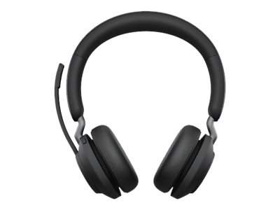 Jabra - 26599-999-899 - Evolve2 65 MS Stereo - Headset - on-ear - Bluetooth - wireless - USB-C - noise isolating - black - Certified for Microsoft Teams