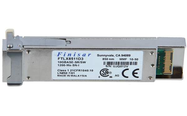 Finisar - FTLX8511D3 - XFP transceiver module - 10 GigE - 10GBase-SR - 10GBase-SW - LC multi-mode - up to 300 m - 850 nm