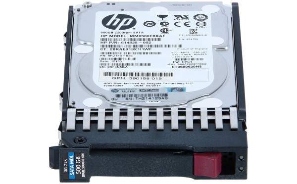 HPE - MM0500EANCR - HP HDD 500GB 7.2K 3G SFF SATA - Festplatte - Serial ATA