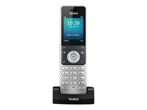 Yealink - W56H - Cordless extension handset with caller ID - IP-DECT\GAP - 3-way call capability - SIP