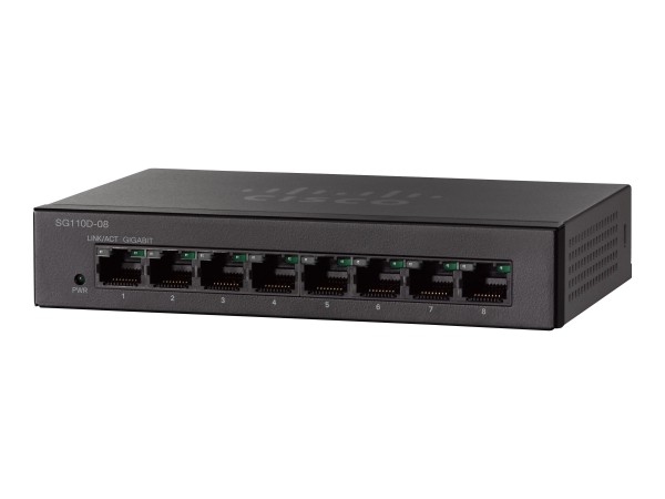 Cisco - SG110D-08-UK - Small Business SG110D-08 ungemanaged L2 Gigabit Ethernet (10/100/1000) Sc