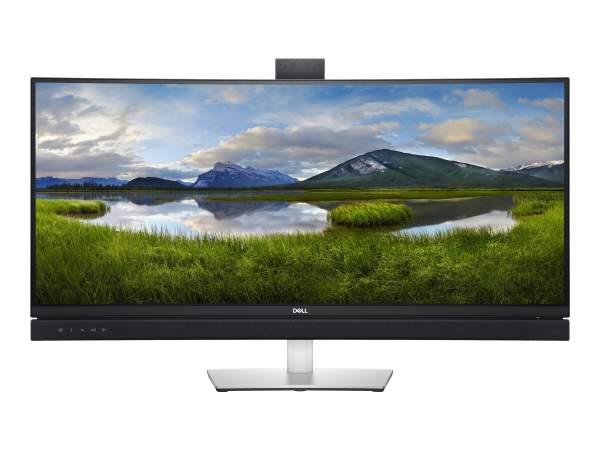 Dell - DELL-C3422WE - 34 Video Conferencing Monitor C3422WE - LED monitor - curved - 34.14" - 3440 x 1440 UWQHD @ 60 Hz - IPS - 300 cd/m² - 1000:1 - 5 ms - HDMI - DisplayPort - USB-C