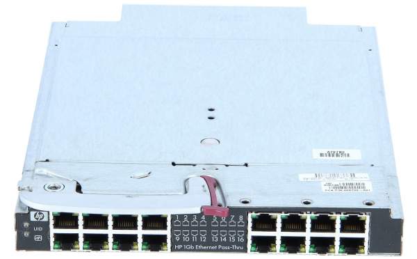 HPE - 406740-B21 - 1GB Ethernet Pass-Thru Mod - Fast Ethernet,Gigabit Ethernet - 10,100,1000 Mbit/s - HP BladeSystem c-Class - 0 - 40 °C - -20 - 60 °C