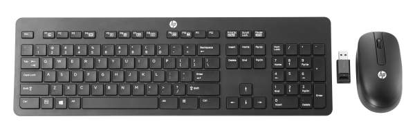 HP - T6L04AA#ABF - Slim - französische Tastatur-und-Maus-Set - kabellos - 2.4 GHz