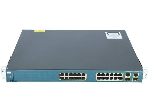 Cisco - WS-C3560G-24PS-S - Catalyst 3560 24 10/100/1000T PoE + 4 SFP Standard Image