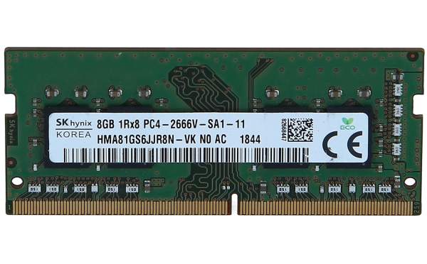 Hynix - HMA81GS6JJR8N-VK - DDR4 - module - 8 GB - SO-DIMM 260-pin - 2666 MHz / PC4-21300 - CL19 - 1.2 V - unbuffered - non-ECC