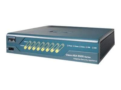 Cisco - ASA5505-K8 - ASA 5505 Appliance with SW, 10 Users, 8 ports, DES