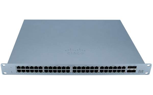 Cisco - MS120-48LP-HW - Meraki Cloud Managed MS120-48LP - Switch - Managed - 48 x 10/100/1000 (PoE) + 4 x Gigabit SFP - desktop - rack-mountable - PoE (370 W)