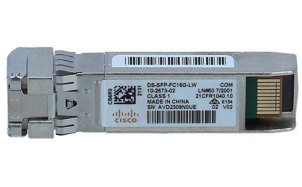 Cisco - DS-SFP-FC16G-LW - DS-SFP-FC16G-LW - Fibra ottica - 16000 Mbit/s - SFP+ - 1310 nm - Grigio