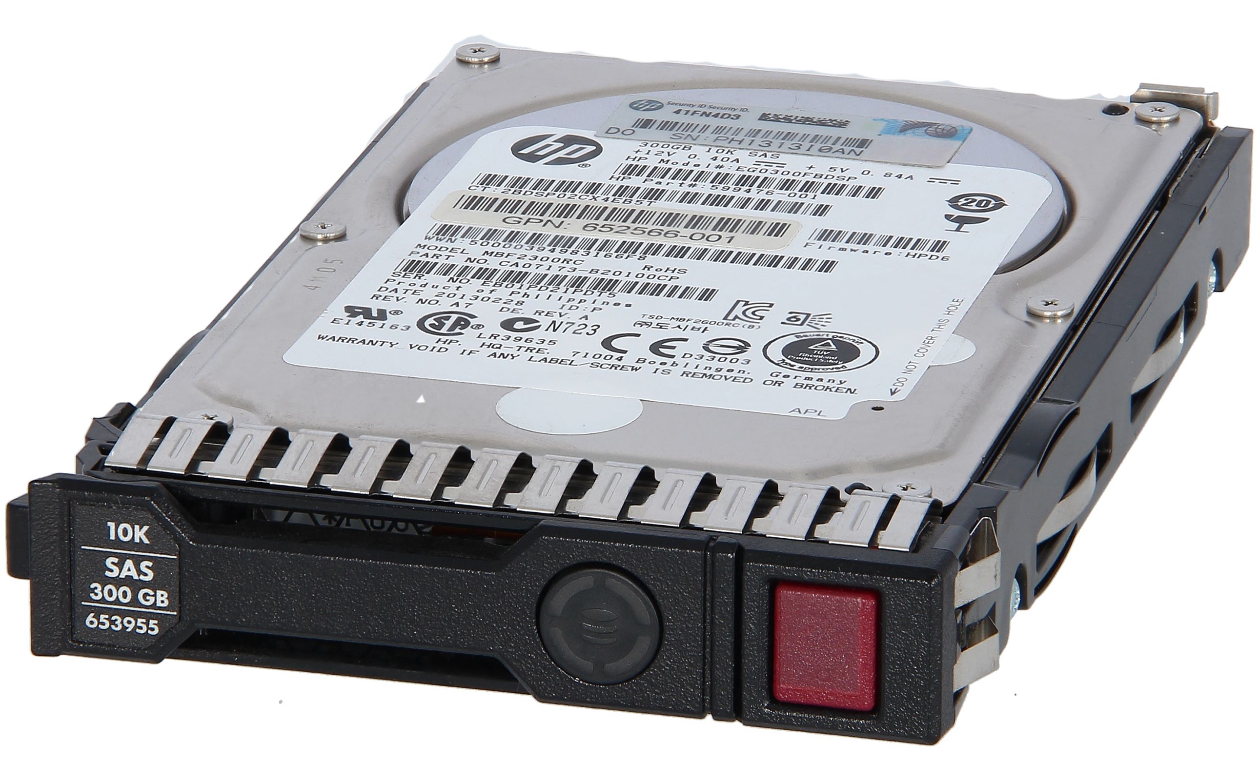 HP - 653955-001B - HP 300GB 6G SAS 10K 2.5in SC ENT HDD -SPARE