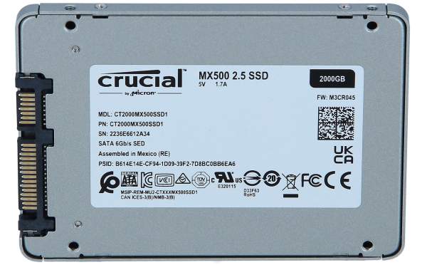 MICRON - CT2000MX500SSD1 - Crucial SSD MX500 6,4cm(2,5") 2TB SATA 6Gb/s