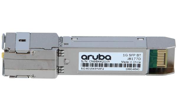 HPE - J8177D - Aruba Cat5e - SFP (mini-GBIC) transceiver module - GigE - 1000Base-T - RJ-45 - bis zu
