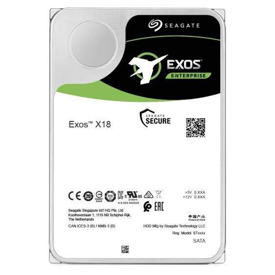 Seagate - ST16000NM005J - Exos X18 ST16000NM005J - Hard drive - encrypted - 16 TB - internal - SAS 12Gb/s - 7200 rpm - buffer: 256 MB - Self-Encrypting Drive (SED)