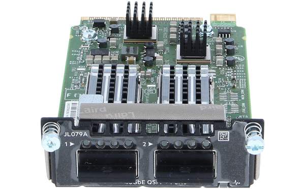 HPE - JL079A - 3810M 2QSFP+ 40GbE Module - QSFP+ - 40 Gbit/s - Aruba 3810M - 74,2 x 129,3 x 27,7 mm - 170 g