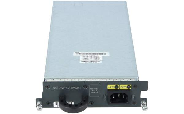 Cisco - C3K-PWR-750WAC - Hot Plug Modul C3K - 750 W - 100 - 240 V - 50 - 60 Hz - 10 A - 20 ms - Sovraccarico