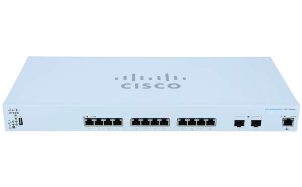 Cisco - CBS350-12XT-EU - Business 350 Series CBS350-12XT - Switch - L3 - Managed - 10 x 10GBase-T + 2 x combo 10 Gigabit SFP+/RJ-45