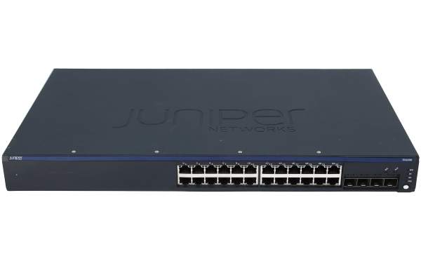 JUNIPER - EX2200-24T-4G - EX 2200, 24-port 10/100/1000BaseT with 4 SFP uplink ports (optics not