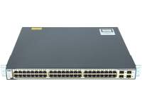 Cisco -  WS-C3750G-48PS-S -  Catalyst 3750 48 10/100/1000T PoE + 4 SFP Standard Image
