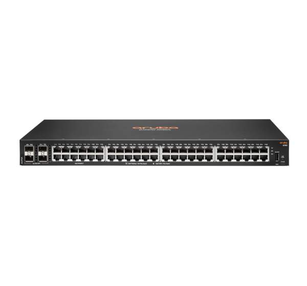HP - JL676A#ABB - Aruba 6100 48G 4SFP+ Switch - Switch - L3 - Managed - 48 x 10/100/1000 + 4 x 1 Gigabit / 10 Gigabit SFP+ - side to side airflow - rack-mountable