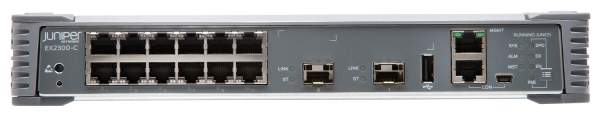 Juniper - EX2300-C-12T - EX Series EX2300-C-12T - Switch - L3 - Managed - 12 x 10/100/1000 + 2 x Gigabit SFP / 10 Gigabit SFP+ - rack-mountable