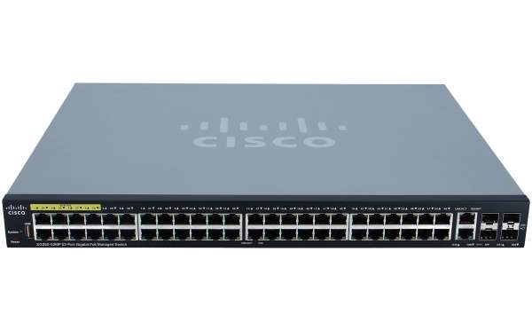 Cisco - SG350-52MP-K9-EU - Cisco Small Business SG350-52MP - Switch - L3 - verwaltet - 48 x 10/1