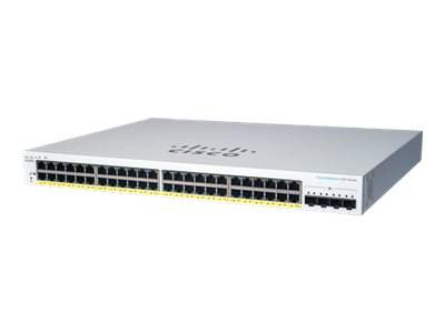 Cisco - CBS220-48FP-4X-EU - Business 220 Series CBS220-48FP-4X - Switch - smart - 48 x 10/100/1000 (PoE+) + 4 x 10 Gigabit SFP+ (uplink) - rack-mountable - PoE+ (740 W)