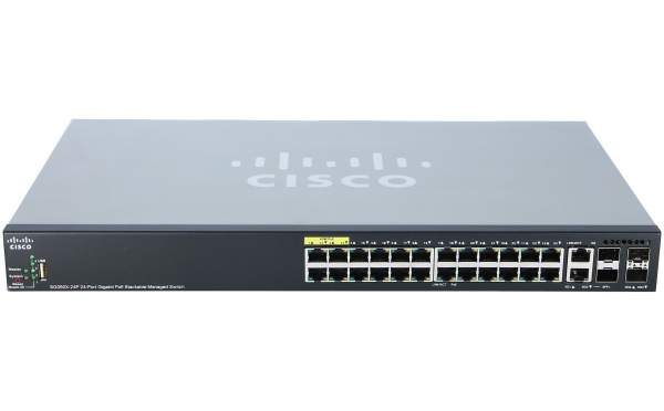 Cisco - SG350X-24P-K9-EU - Small Business SG350X-24P - Switch - 1.000 Mbps - 24-Port 1 HE - Rack