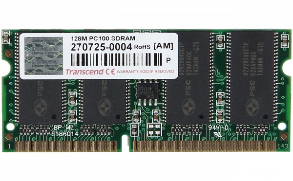 TRANSCEND - TS16MSS64V8C2 - Arbeitsspeicher fuer Notebooks / PC100 SDRAM / SO DIMM