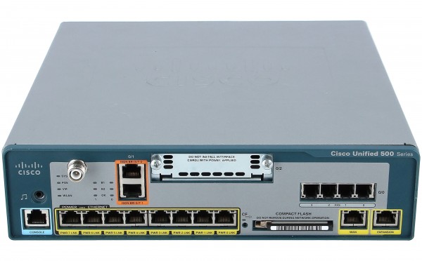 Cisco - UC520W-8U-2BRI-K9 - 8U CME Base, CUE and Phone FL w/2BRI, 1VIC WIFI